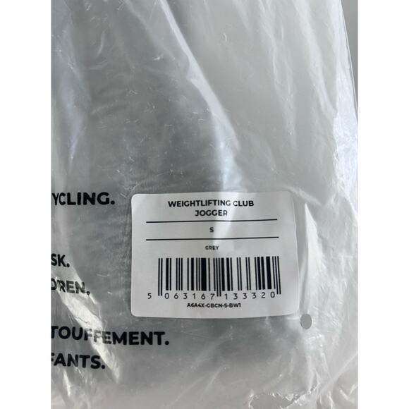 Gymshark Weightlifting Club Jogger Small Grey Sweatpants Logo Comfy Baggy Look - Picture 5 of 13